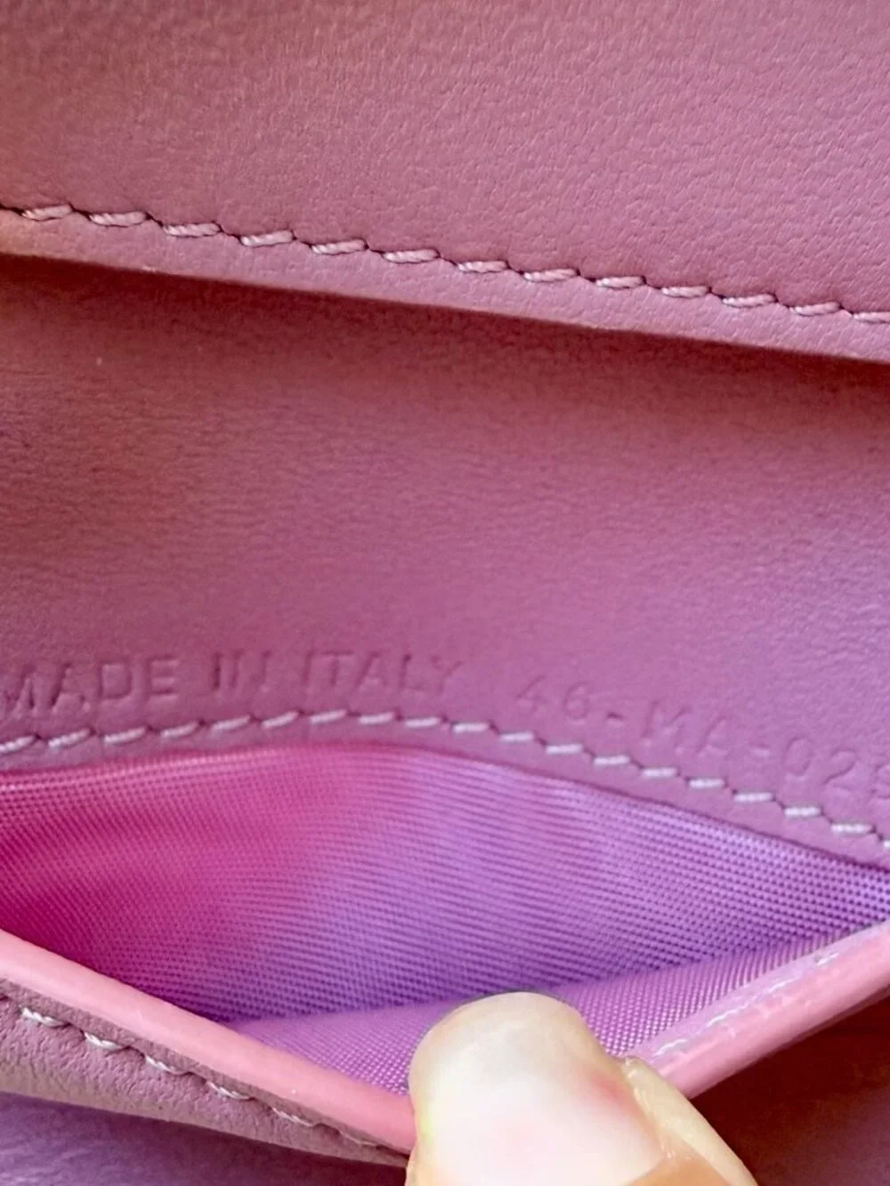 Christian Dior Pink Leather Lotus Saddle Compact Wallet